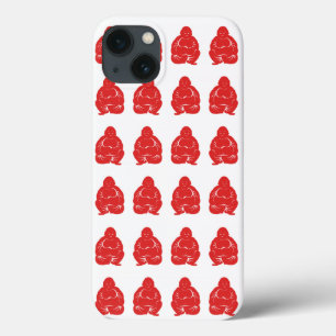 Red Asian Moods Buddah Boys iPhone 13 Hoesje