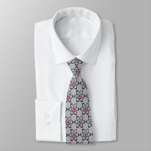 Red atoms Design Necktie Stropdas (Gebonden)