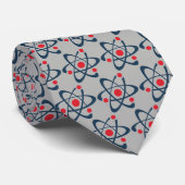 Red atoms Design Necktie Stropdas (Opgerold)