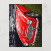 Red Austin Healey 3000 klassieke sportwagen Briefkaart (Voorkant)