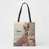 Red Australian Cattle Dog - Heeler - in de sneeuw Draagtas (Voorkant)