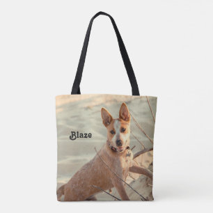 Red Australian Cattle Dog - Heeler - in de sneeuw Draagtas