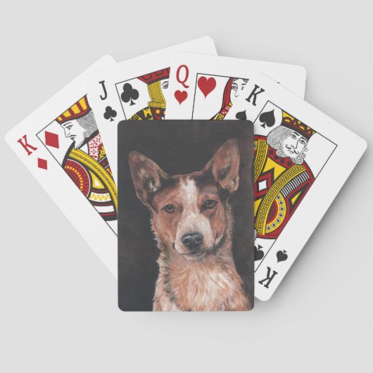 Red Australian Cattle Dog Pokerkaarten (Achterkant)