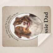Red Australian Shepherd Dad Sherpa Deken (Voorkant (horizontaal))