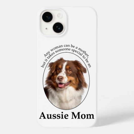 Red Australian Shepherd mama Case-Mate iPhone Case (Achterkant)