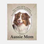 Red Australian Shepherd mama Fleece Deken (Voorkant)
