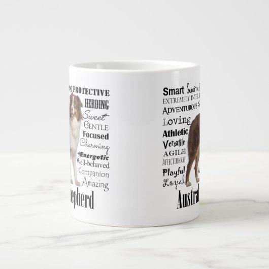 Red Australian Shepherd Traits Extra Grote Beker (Voorkant)