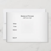 Red  Auto Birthday Party Kaart (Achterkant)