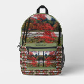 Red Autumn Foliage Marsh Personalized Bedrukte Rugzak (Voorkant)