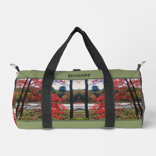 Red Autumn Foliage Marsh Personalized Plunjezak (Voorkant)