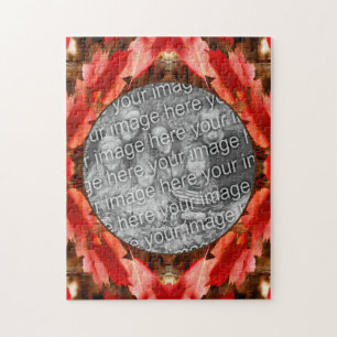 Red Autumn Leaves Natuur Lijst Uw foto toevoegen Legpuzzel