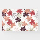 Red Autumn Leaves Pattern White Spandoek (Horizontaal)