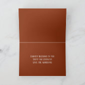 Red Autumn Maple Leaf Elegant Rustic Harvest Feestdagen Kaart (Binnen)