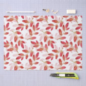 Red Autumn Waterverf Gelaagde bladeren Patroon Tissuepapier (Craft)