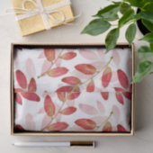 Red Autumn Waterverf Gelaagde bladeren Patroon Tissuepapier (Geschenk)