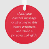 Red Awareness Ribbon Art Heart kerstversieringen Ornament (achterkant)