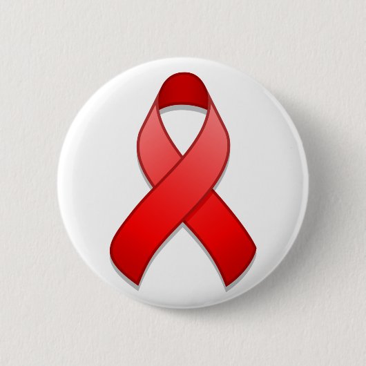 Red Awareness Ribbon Button (Voorkant)