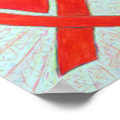 Red Awareness Ribbon Heart Poster Art Print (Coin)