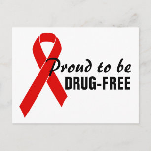 Red Awareness Ribbon + your message Briefkaart