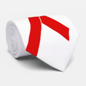 Red Awareness Ribbon + your message Stropdas (Opgerold)