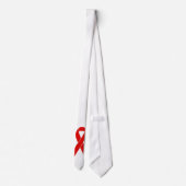 Red Awareness Ribbon + your message Stropdas (Achterkant)