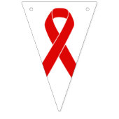 Red Awareness Ribbon + your message Vlaggetjes (Tweede vlag)