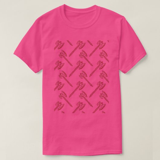 Red Ax Pattern Classic TShirt (Design voorkant)