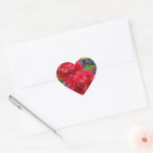 Red Azalea Flowers Hart Sticker (Envelop)