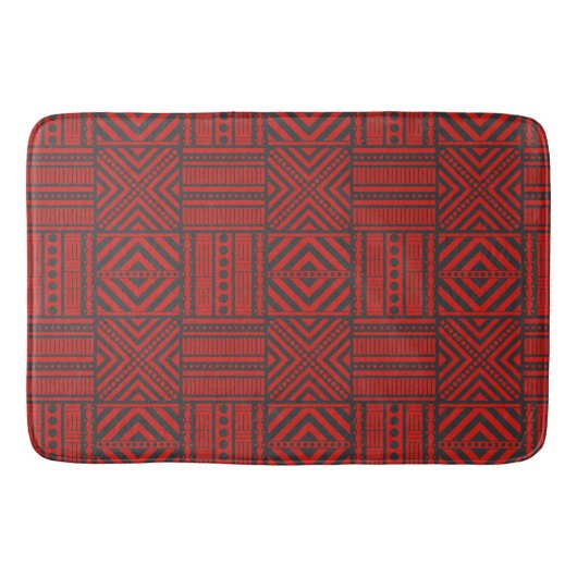 Red Aztec Boho Badmat (Voorkant)