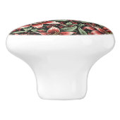 Red Aztec Lily Patroon Keramische Knop (Zijkant)