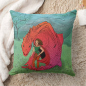 Red Baby Dragon Kussen (Deken)