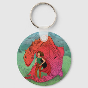 Red Baby Dragon Sleutelhanger