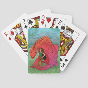 Red Baby Dragon Speelkaarten