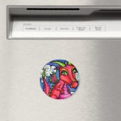 Red Baby Dragon Super mignon Magnet (In Situ (Lave-vaisselle))