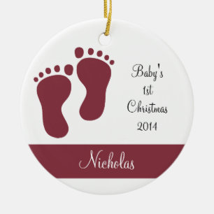 Red Baby's eerste Keramisch Ornament