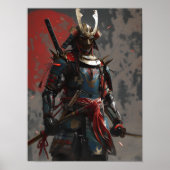 Red Badass Samurai Poster (Voorkant)