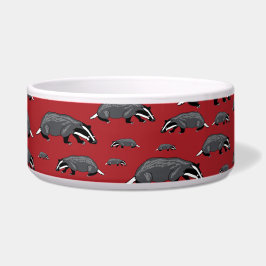 Red Badger Cartoon Dog Bowl Voerbakje
