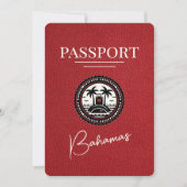 Red Bahamas Passport Bewaar de datum Save The Date (Voorkant)
