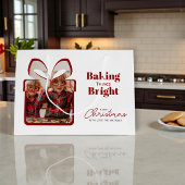Red Baking Things Bright Christmas Photo Gift Bag Groot Cadeauzakje