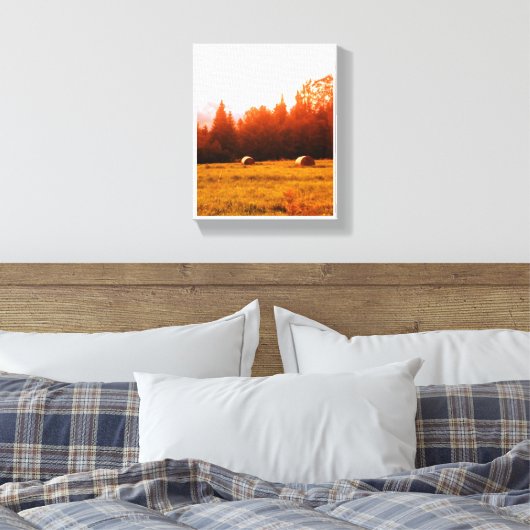 Red Bales Canvas Print (Insitu (Slaapkamer))