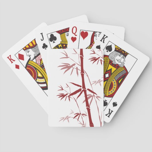 Red Bamboe-speelkaarten Speelkaarten (Achterkant)