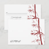 Red Bamboo RSVP-kaarten RSVP Kaartje (Voorkant / Achterkant)