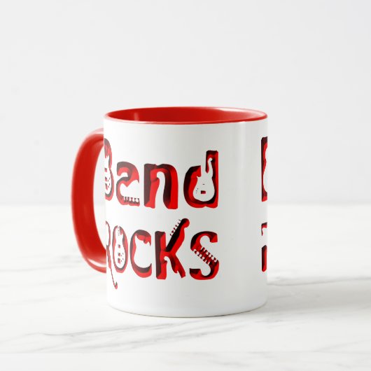 Red Band Rocks in het rood Mok (Voorkant links)