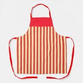 Red Band Stripe Kitchen Chef Schort (Voorkant)