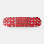 Red Bandana Boho Print Skateboard (Horizontaal)