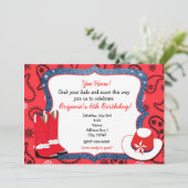Red Bandana & Denim Western Cowgirl Invitation (Debout devant)