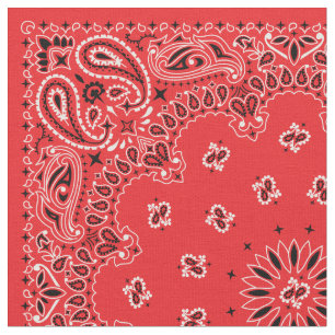 Red Bandana Fabric Stof