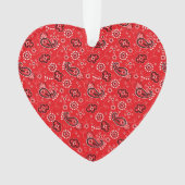 Red Bandana Heart Modern Cowboy Love Fun Ornament (voorkant)