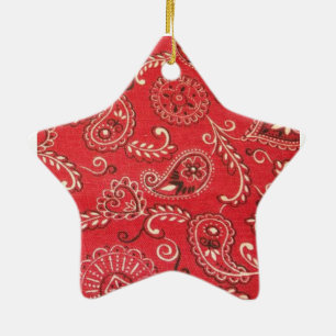 Red Bandana Keramisch Ornament