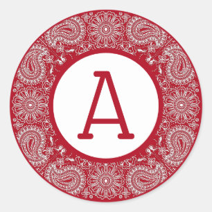 Red Bandana personaliseren Ronde Sticker